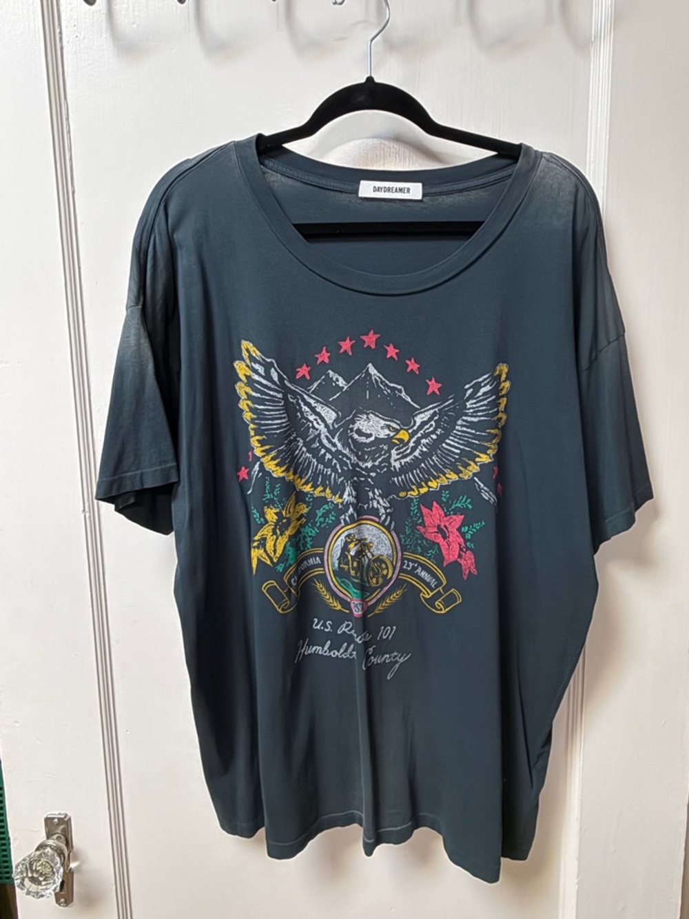 Daydreamer Dark Gray Graphic Eagle Tee